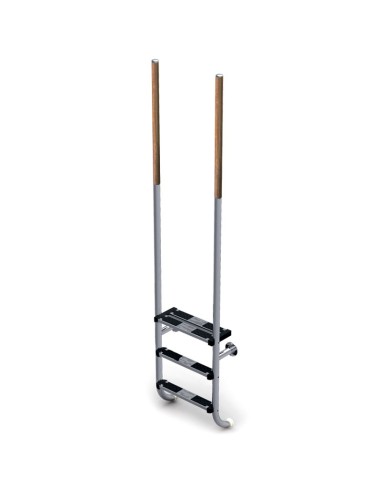 ESCALERA ELEGANCE INOX + MADERA 2 PELDAÑOS + 1 SEGURIDAD AISI 316 ASTRALPOOL