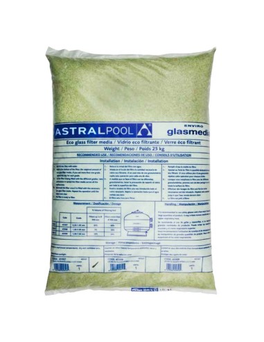 LECHO FILTRANTE VÍTREO SACO 25 KG ASTRALPOOL
