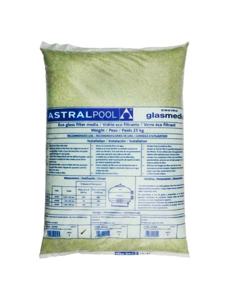 LECHO FILTRANTE VÍTREO SACO 25 KG ASTRALPOOL