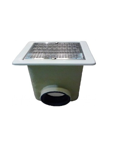 SUMIDERO NORM DE POLIESTER Y FIBRA REJILLA INOX. ENCOLAR ASTRALPOOL