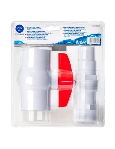 Válvula Bola + 2 conectores roscados Ø38-32 GRE