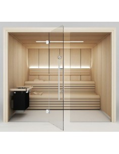 SAUNA MODELO INNSBRUCK 200X200X210 8KW 230/400 3~ PANTALLA TACTIL EXTERIOR ASTRALPOOL