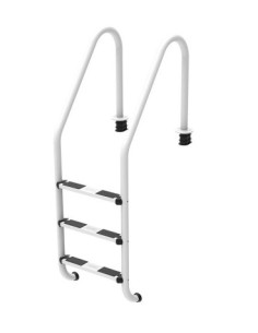 Escalera de 3 peldaños AISI-304L con Tecnología Plascoat