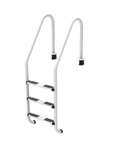 Escalera de 3 peldaños AISI-304L con Tecnología Plascoat