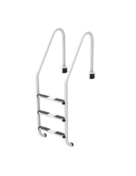 Escalera de 3 peldaños AISI-304L con Tecnología Plascoat
