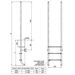ESCALERA ELEGANCE INOX 2 PELDAÑOS + 1 SEGURIDAD AISI 316 ASTRALPOOL 2